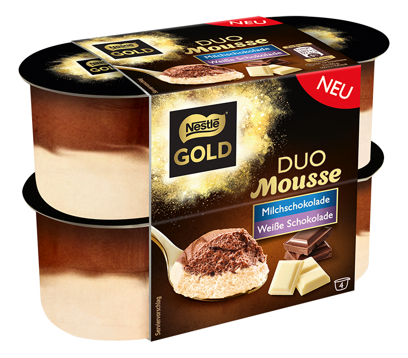 Nestlé Gold Duo Mousse Milchschokolade Weisse Schokolade 4x59g